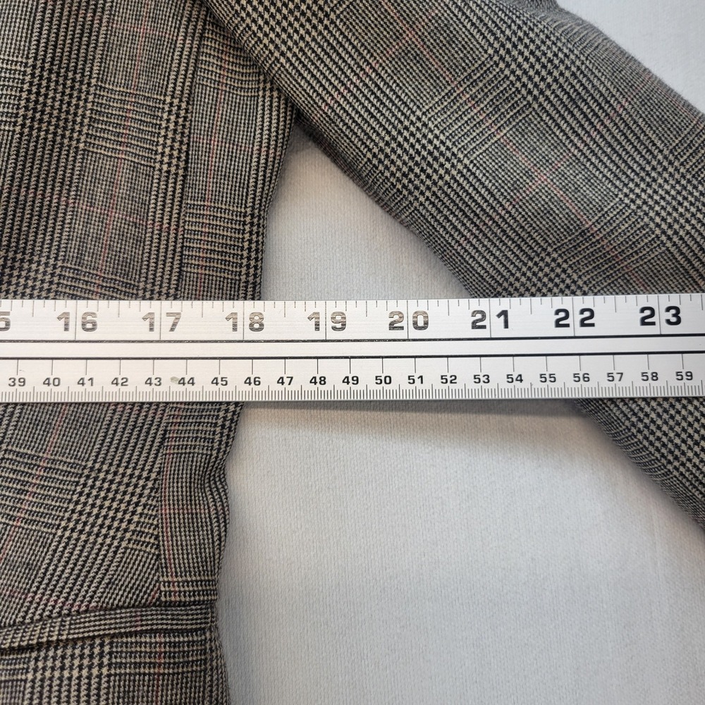 Brooks Brothers 346 Blazer+Skirt 2-pc Set Women 8 Gray Plaid Wool A-Line Pleated - Picture 12 of 16